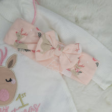 Load image into Gallery viewer, My First Christmas Rompers and Headband Set

