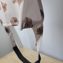 Load image into Gallery viewer, Neutral Teddy Print Coverall Bib
