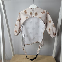 Load image into Gallery viewer, Neutral Teddy Print Coverall Bib
