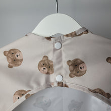 Load image into Gallery viewer, Neutral Teddy Print Coverall Bib
