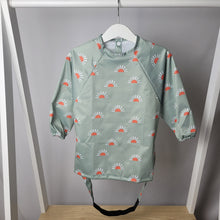 Load image into Gallery viewer, Green Sun Print Coverall Bib
