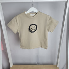 Load image into Gallery viewer, Beige Smiley Face T-Shirt
