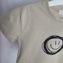Load image into Gallery viewer, Beige Smiley Face T-Shirt
