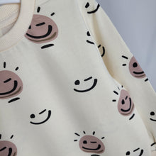 Load image into Gallery viewer, Neutral Smiley Face Lightweight Sweater
