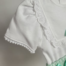 Load image into Gallery viewer, Baby Girls Mint Bow Cotton Jam Pants Set
