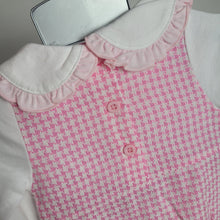 Load image into Gallery viewer, Baby Girls Pink Dogtooth Romper
