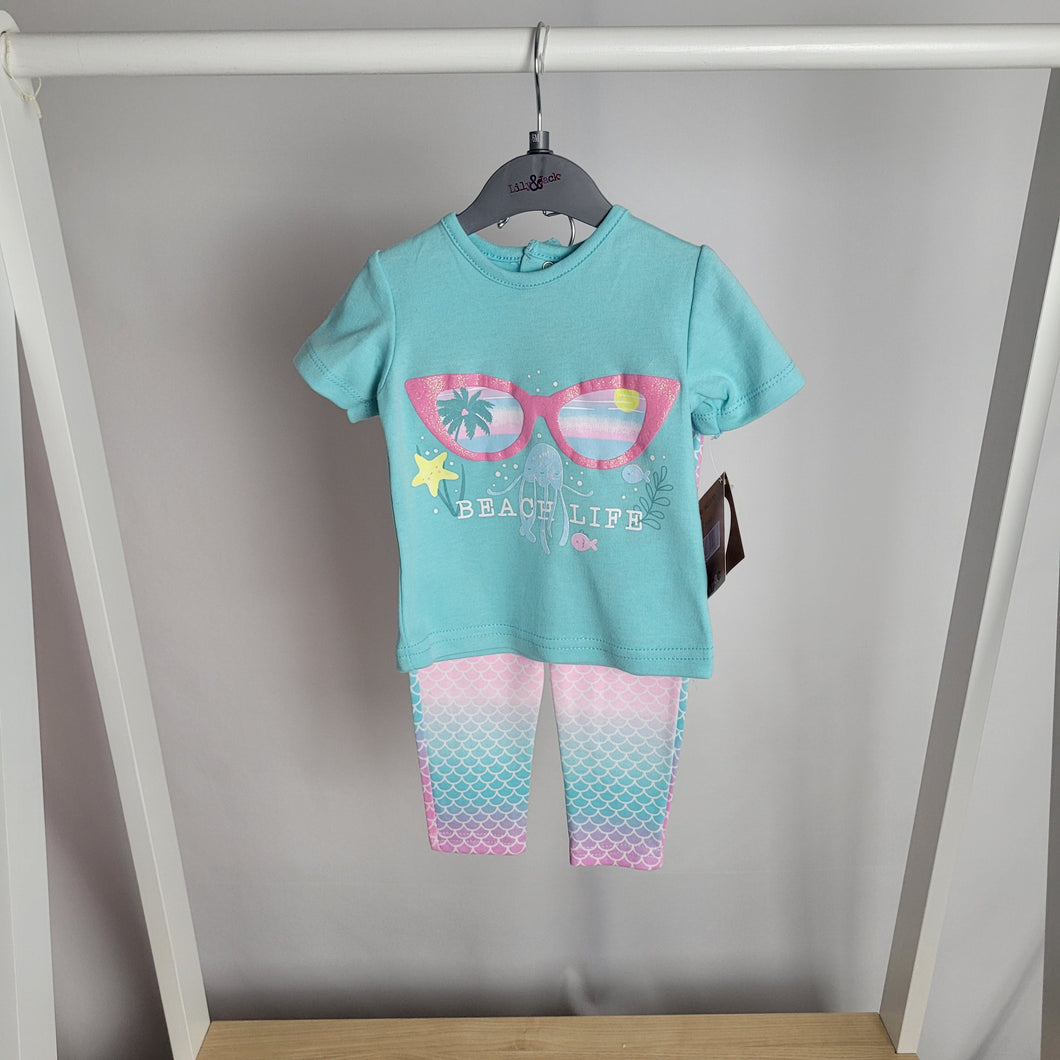Beach Life' T-Shirt & Leggings Set