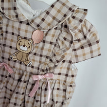 Load image into Gallery viewer, Baby Girls Plaid Bear Romper
