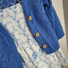 Load image into Gallery viewer, 2-Piece Floral Dress and Cardigan Set
