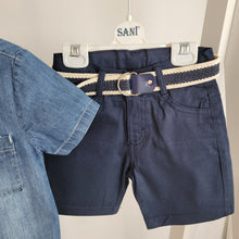 Load image into Gallery viewer, Boys Denim Shirt, T-shirt and Short Set
