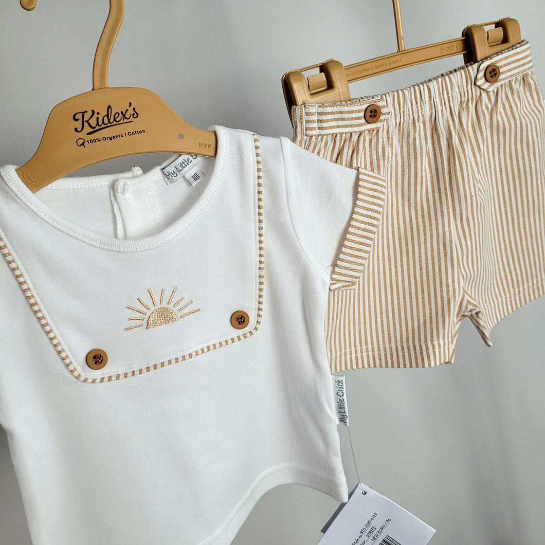 Baby Boys Pinstripe Shorts Set