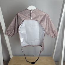 Load image into Gallery viewer, Taupe Dino Coverall Bib
