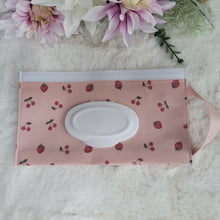 Load image into Gallery viewer, Wipes Travel Case-Strawberry/Cherry
