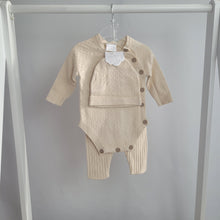 Load image into Gallery viewer, Baby Beige True Knit 3 Piece Outfit

