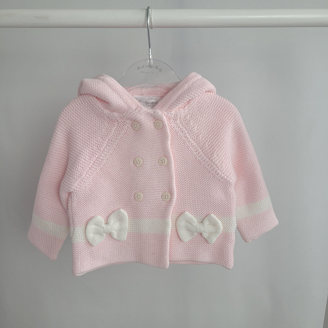 Baby Girls Double Knit Hooded Cardigan
