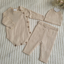 Load image into Gallery viewer, Baby Beige True Knit 3 Piece Outfit
