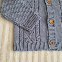 Load image into Gallery viewer, Baby Boys Slate Blue Knitted Set
