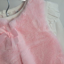 Load image into Gallery viewer, Girls Pink Faux Fur Gilet, Top &amp; Legging Set
