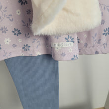 Load image into Gallery viewer, Baby Girls Pink Faux Fur Gilet, Lilac Top &amp; Legging Set
