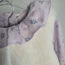 Load image into Gallery viewer, Baby Girls Pink Faux Fur Gilet, Lilac Top &amp; Legging Set
