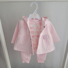 Load image into Gallery viewer, Baby Girls Quilted 3 Piece Set
