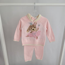 Load image into Gallery viewer, Baby Girls Knitted Ballerina Bunny Set
