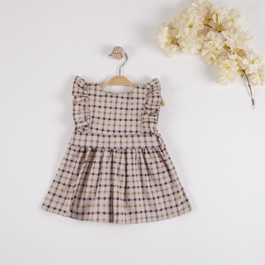 Baby Girls Plaid Ruffled Dress