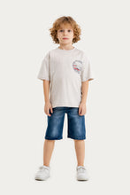 Load image into Gallery viewer, Boys Neutral T-Shirt and Denim Shorts Set
