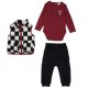 Load image into Gallery viewer, Boys Checkerboard Gilet, Bodysuit &amp; Jog Pant Outfit
