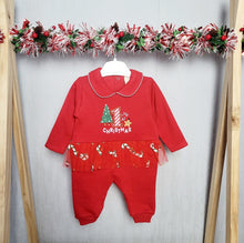 Load image into Gallery viewer, Baby Girls 1st Christmas Babygrow
