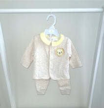 Load image into Gallery viewer, Baby Boys Beige Lion 3 Piece Outfit
