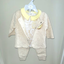 Load image into Gallery viewer, Baby Boys Beige Lion 3 Piece Outfit
