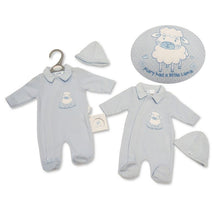 Load image into Gallery viewer, Premature Boys Romper with Hat
