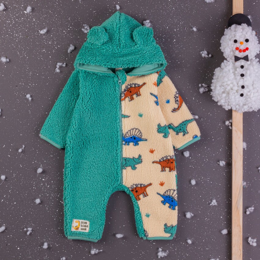 Baby Boys Romper with Hood|Dino