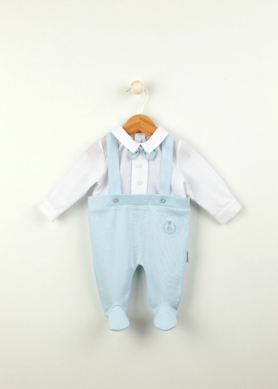 Baby Boys Dungarees Bow Romper
