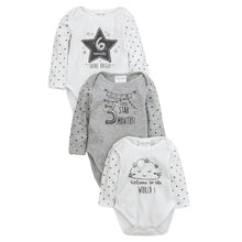 Load image into Gallery viewer, Babies Gift 3 Pack Milestone Bodysuits
