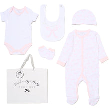 Load image into Gallery viewer, Baby Girls Ribbon 6 Piece Mesh Bag Gift Set
