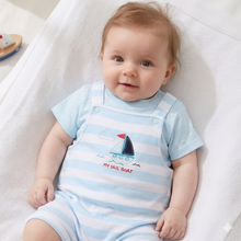 Load image into Gallery viewer, Baby Boys Sailor Dungaree &amp; T-Shirt Set

