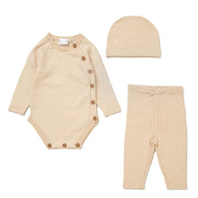 Load image into Gallery viewer, Baby Beige True Knit 3 Piece Outfit
