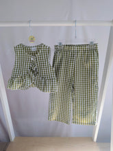 Load image into Gallery viewer, Green Gingham Two Piece Set
