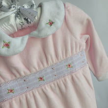 Load image into Gallery viewer, Baby Girls Smoked Velour All In One
