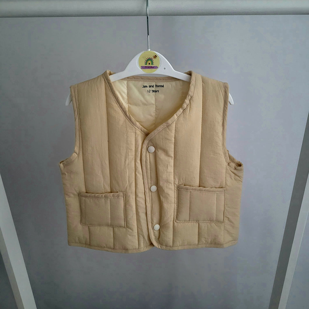 Unisex Beige Body Warmer