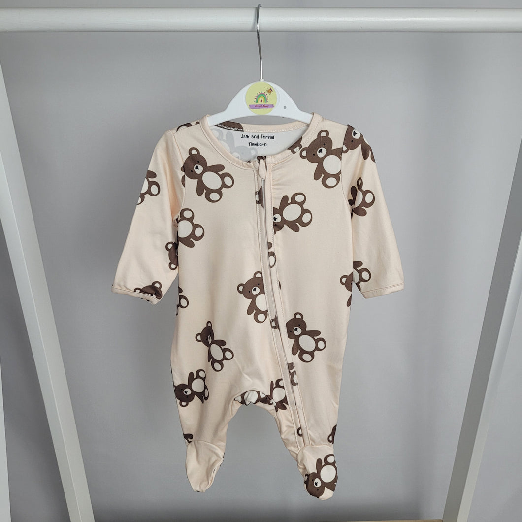 Teddy Bear Zip Up Onesie