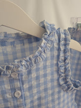 Load image into Gallery viewer, Girls Blue Gingham Two Piece Set
