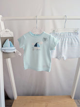 Load image into Gallery viewer, Baby Boys Boat T-Shirt, Shorts &amp; Plush Toy Set
