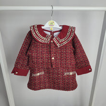 Load image into Gallery viewer, Red Tweed Dress and Jacket Set
