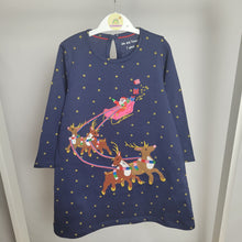 Load image into Gallery viewer, Navy Long Sleeved Christmas Dress
