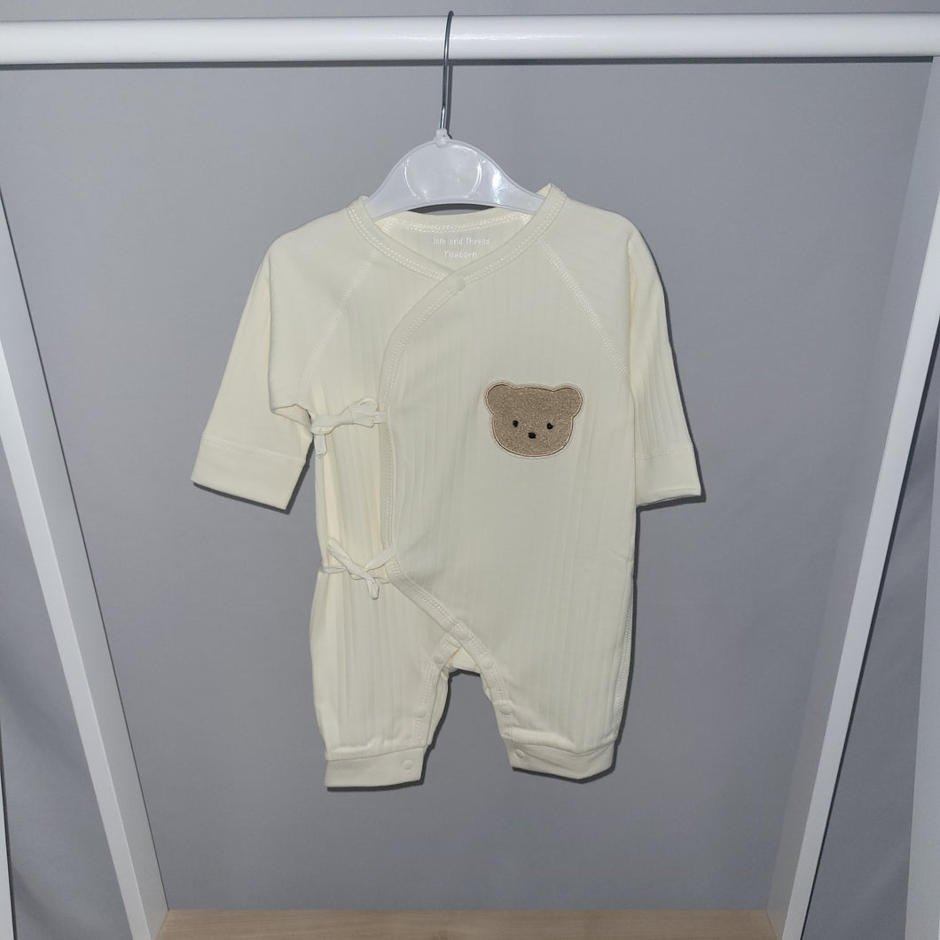 Cream Layette Footless Babygrow