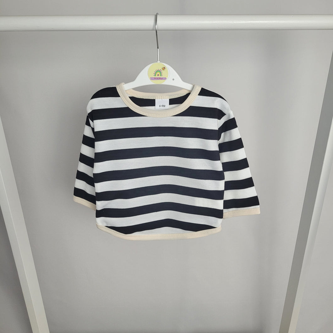 Black and White Stripe Top