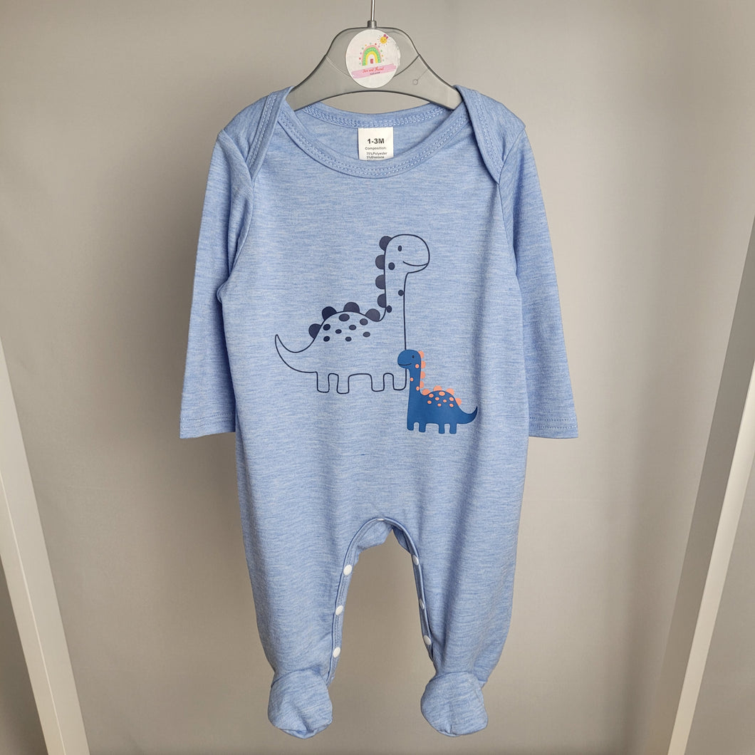 Blue Dinosaur Babygrow